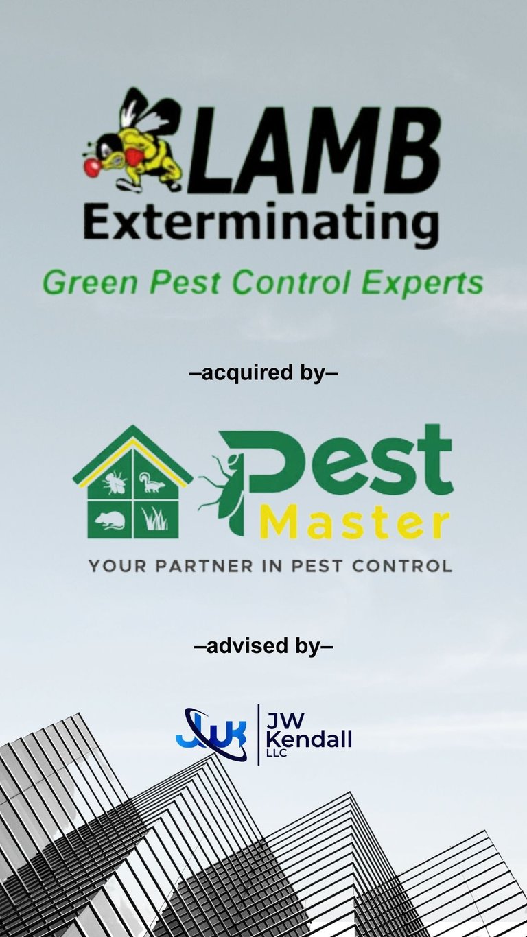 Original portfolio image showing Lamb Exterminating and Pestmaster logos